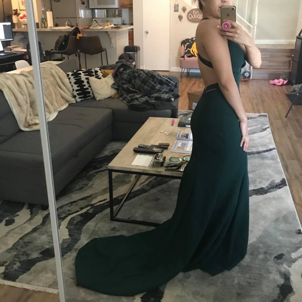 NWT Dark Green Gown with Train - Small/US 4